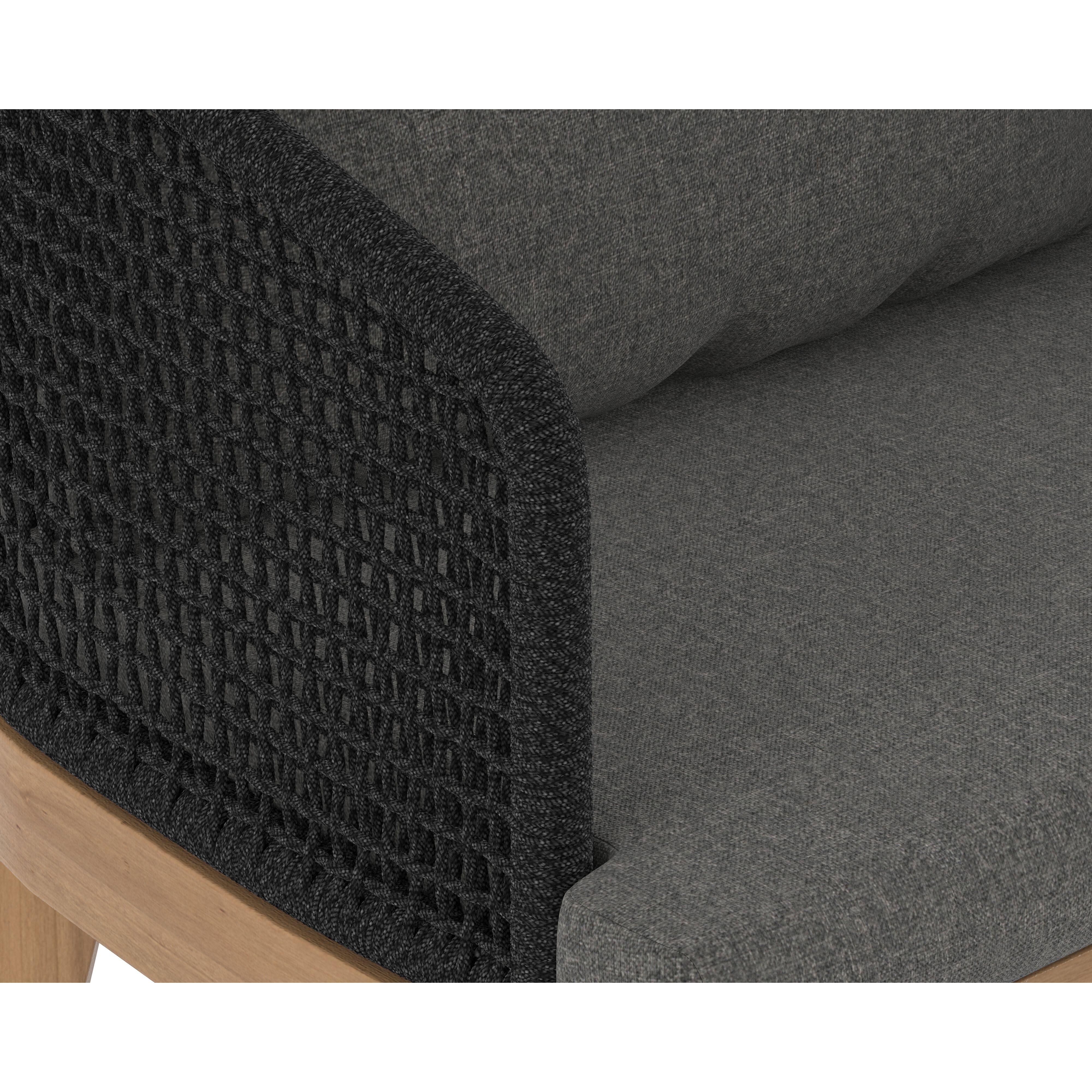 Capri Natural / Gracebay Grey Outdoor Dining Armchair